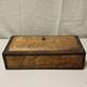Vintage Hand Carved Wooden Box With Lid Heavy Solid Stained Wood 14.5