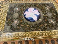 Vintage Handcrafted Decorative Jewelry Box Persian Khatam Marquetry Box