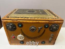 Vintage Handcrafted Decorative Jewelry Box Persian Khatam Marquetry Box