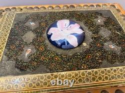 Vintage Handcrafted Decorative Jewelry Box Persian Khatam Marquetry Box