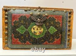 Vintage Handcrafted Decorative Jewelry Box Persian Khatam Marquetry Box