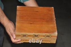 Vintage Handcrafted MOP & Wooden Fitted Decorative Wooden Jewellery Box