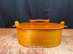 Vintage Handcrafted Norwegian Bentwood Tine Sewing Box