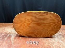 Vintage Handcrafted Norwegian Bentwood Tine Sewing Box