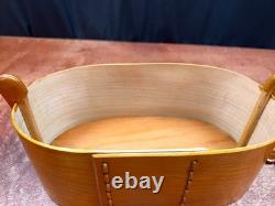 Vintage Handcrafted Norwegian Bentwood Tine Sewing Box