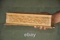 Vintage Handcrafted Wooden Elephant Engraved Fine Jewellery Box