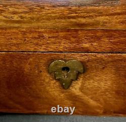 Vintage Handcrafted Wooden Wood Treasures Keepsakes Box 9.5D