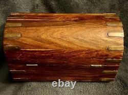 Vintage Handcrafted Wooden Wood Treasures Keepsakes Box 9.5D