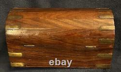 Vintage Handcrafted Wooden Wood Treasures Keepsakes Box 9.5D