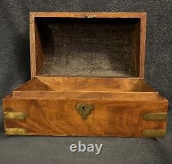 Vintage Handcrafted Wooden Wood Treasures Keepsakes Box 9.5D