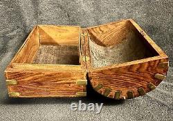 Vintage Handcrafted Wooden Wood Treasures Keepsakes Box 9.5D