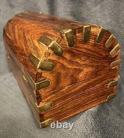 Vintage Handcrafted Wooden Wood Treasures Keepsakes Box 9.5D