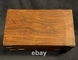 Vintage Handcrafted Wooden Wood Treasures Keepsakes Box 9.5D