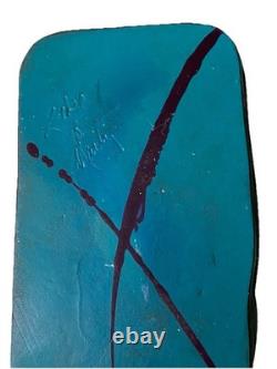 Vintage Handcrafted Zeke & Marty Decorative Teal Leather Box