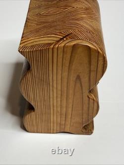 Vintage Handmade Carved Wood Butch & Newton Jewelry Box Teardrop