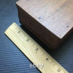 Vintage Handmade Carving Neatly Carved Floral Wood Trinket Jewelry wooden Box 5