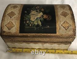 Vintage Handmade Decorative Trinket Storage Box. Made In Italy