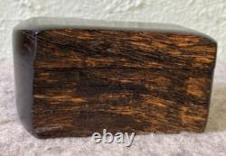 Vintage Handmade Doug Muscanell Ironwood Wooden Trinket Stash Box Wood Twist Lid