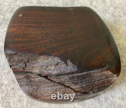 Vintage Handmade Doug Muscanell Ironwood Wooden Trinket Stash Box Wood Twist Lid