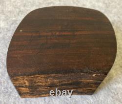Vintage Handmade Doug Muscanell Ironwood Wooden Trinket Stash Box Wood Twist Lid