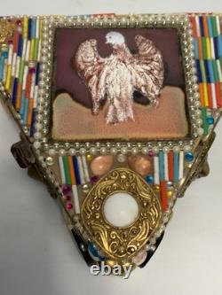 Vintage Handmade OOAK Beaded & Jeweled Trinket/Jewelry box