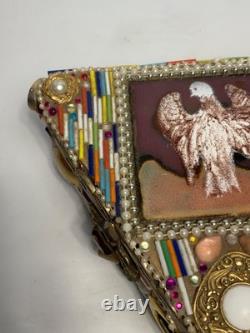 Vintage Handmade OOAK Beaded & Jeweled Trinket/Jewelry box