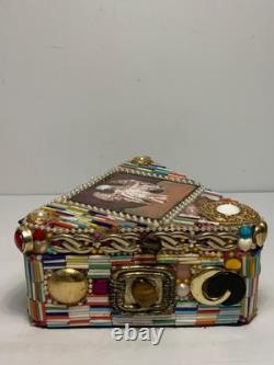 Vintage Handmade OOAK Beaded & Jeweled Trinket/Jewelry box