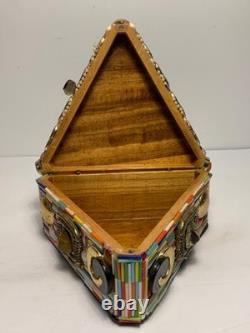 Vintage Handmade OOAK Beaded & Jeweled Trinket/Jewelry box