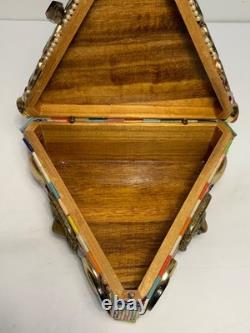Vintage Handmade OOAK Beaded & Jeweled Trinket/Jewelry box