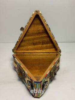 Vintage Handmade OOAK Beaded & Jeweled Trinket/Jewelry box