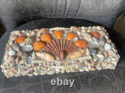 Vintage Handmade Shell Encrusted Box