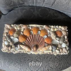 Vintage Handmade Shell Encrusted Box