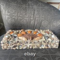 Vintage Handmade Shell Encrusted Box