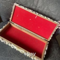Vintage Handmade Shell Encrusted Box