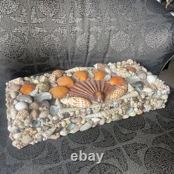 Vintage Handmade Shell Encrusted Box