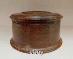 Vintage Handmade Wooden Round Empty Box