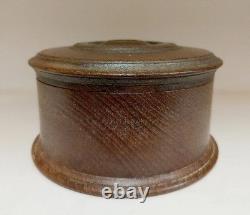 Vintage Handmade Wooden Round Empty Box