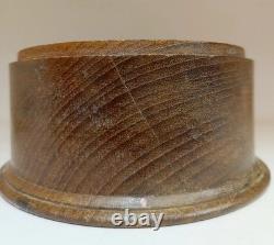 Vintage Handmade Wooden Round Empty Box