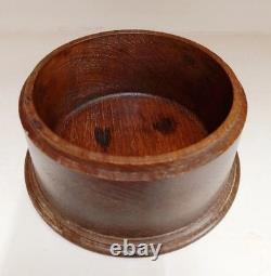 Vintage Handmade Wooden Round Empty Box