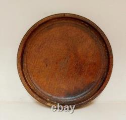 Vintage Handmade Wooden Round Empty Box