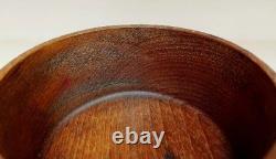 Vintage Handmade Wooden Round Empty Box