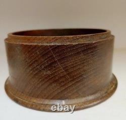 Vintage Handmade Wooden Round Empty Box