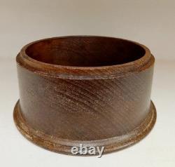 Vintage Handmade Wooden Round Empty Box