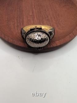 Vintage Handpainted Rochard Limoges Gold Unusual Ring Shaped Trinket Box