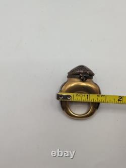 Vintage Handpainted Rochard Limoges Gold Unusual Ring Shaped Trinket Box