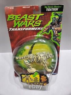 Vintage Hasbro Kenner 1996 Transformers Beast Wars Deluxe Tigatron Box Wear NOS