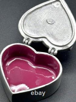 Vintage Heart-Shaped Beauty Queen Trinket Box