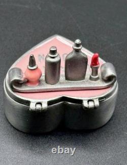 Vintage Heart-Shaped Beauty Queen Trinket Box