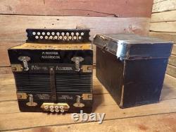 Vintage Hohner 2 Row Accordion Button Box SOUNDS GREAT RESTORATION PARTS