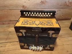 Vintage Hohner 2 Row Accordion Button Box SOUNDS GREAT RESTORATION PARTS